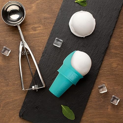 Miniatura 4 de Talisman Designs Kiddie Kones  Rosa, azul, verde y amarillo  Juego de 4  Mini conos de hielo  Soporte vertical, crema, yogur helado y sorbete