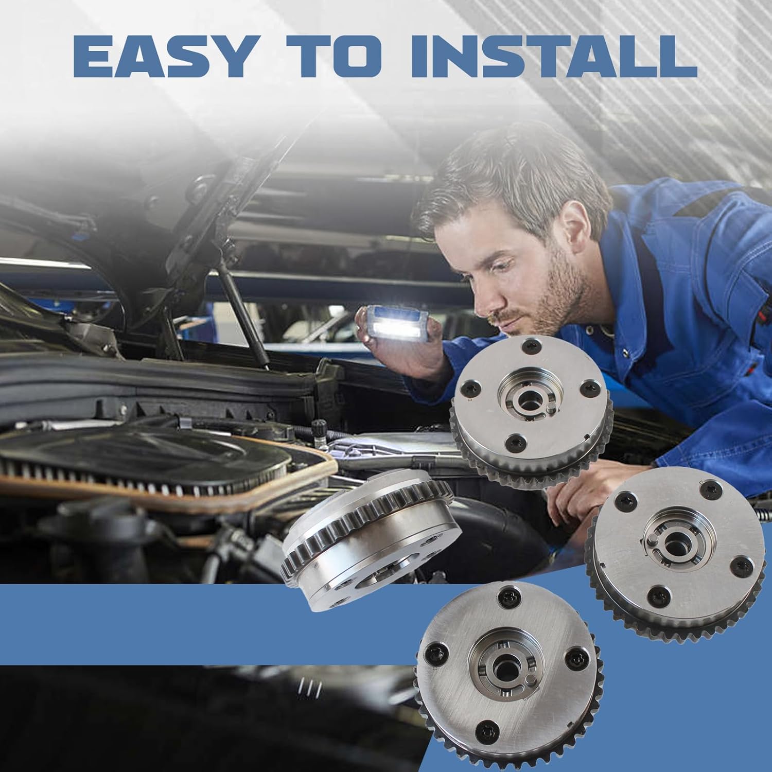 Intake and Exhaust Camshaft Timing Cam Gear Sprocket 12626160 12626161 12624464 4 Variable Cam Phaser Actuator Canyon Acadia Equinox LaCrosse Terrain G6 V6 3.0L 3.6L