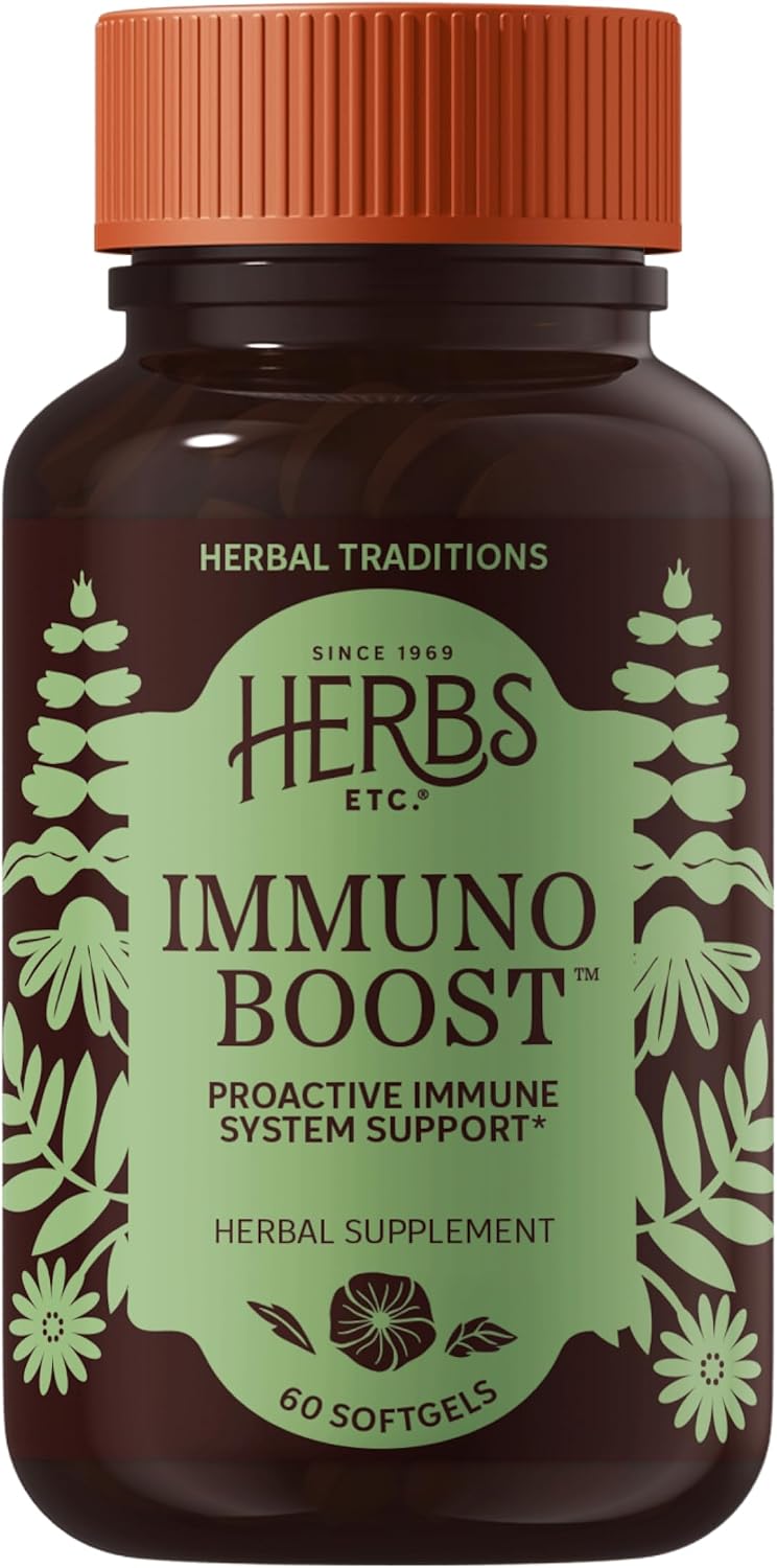 Herbs Etc. ImmunoBoost Softgels, Organic, Gluten-Free, 60 Count