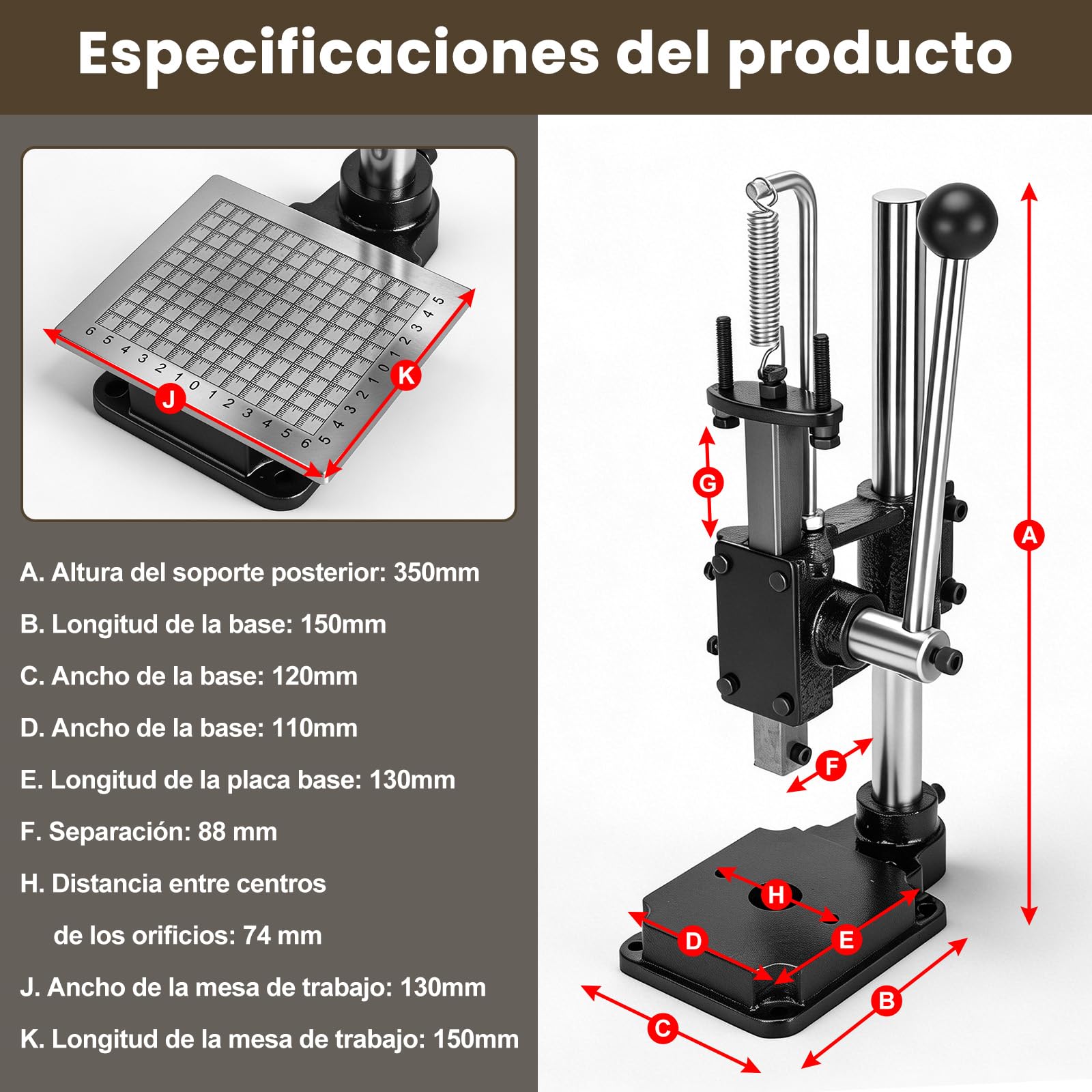 Herramienta perforadora de piel, perforadora con placa de aluminio, juego de 2 punzones, 2 perforadores, placa de PP, fresadora de agujeros para máquinas de impresión de cuero, diseño de cuero