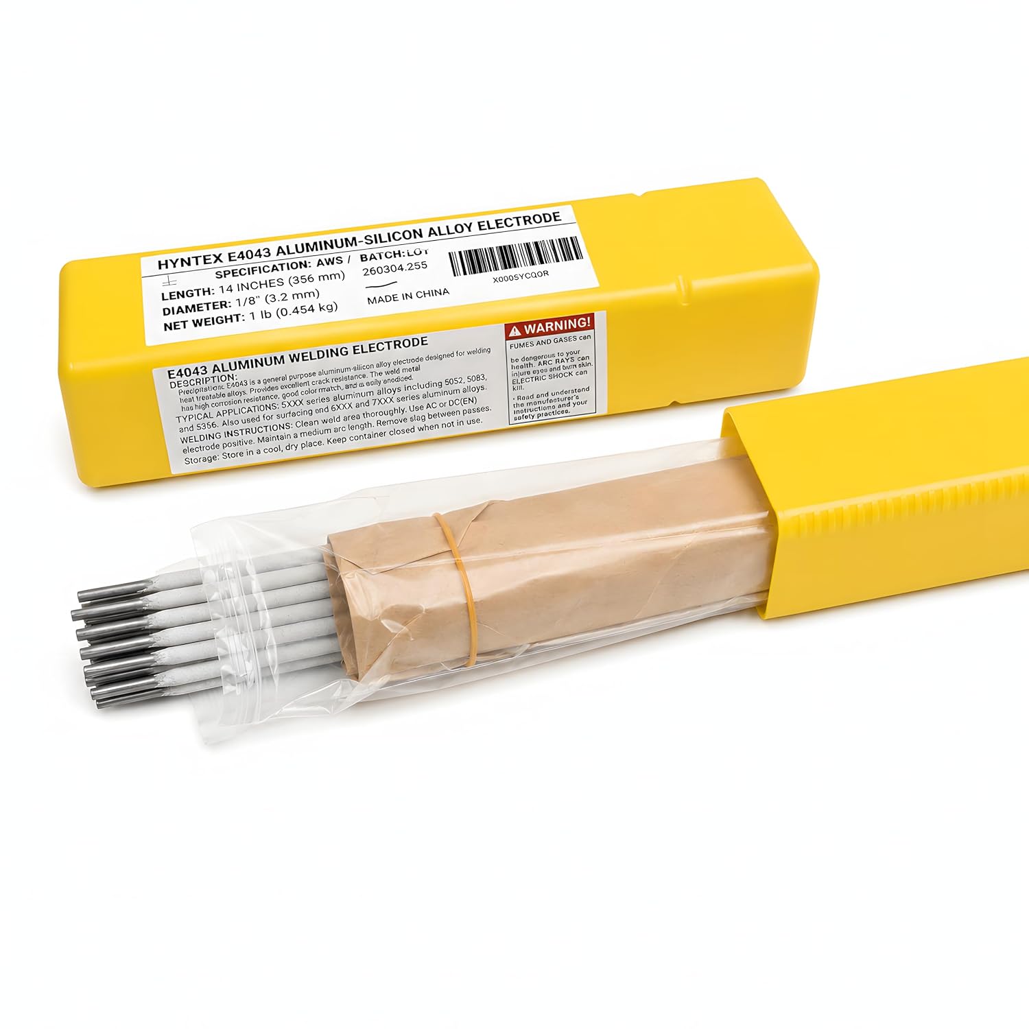Electrodos para soldadura aluminio E4043 1/8'' x 14'' 1lb miniatura 1