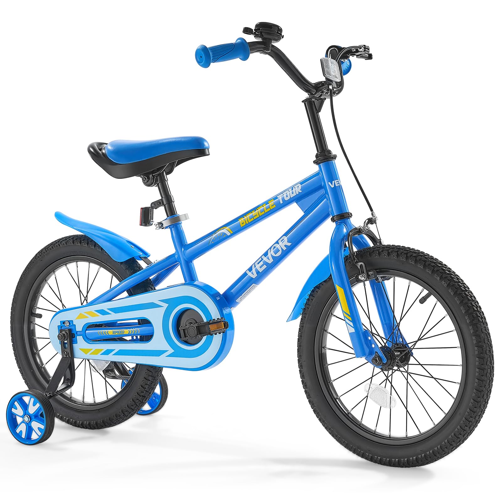 VEVOR Kids Bike, 14/16/18 Inches BMX Style Children Bicycle, Training Wheels Included, Sturdy and Easy to Assemble, Toddler Bike for Boys & Girls