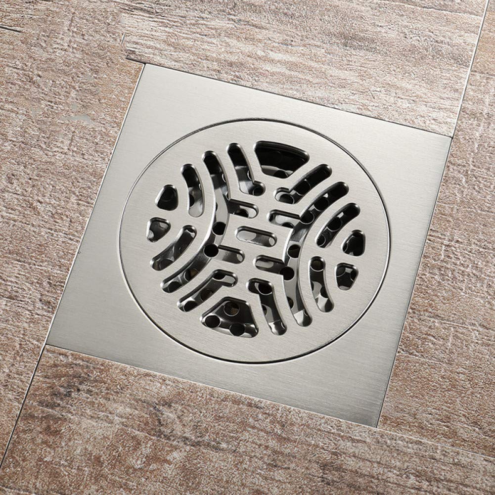 Drain de sol à grille invisible en inox, siphon haut de gamme pour douche à l'italienne moderne