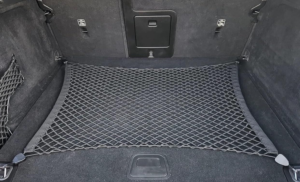 EACCESSORIES EA Trunk Organizer Cargo Net for Volvo XC60 2010-2026 – Floor Style Cargo Net for SUV Truck – Premium Mesh Elastic Car Trunk Organizer
