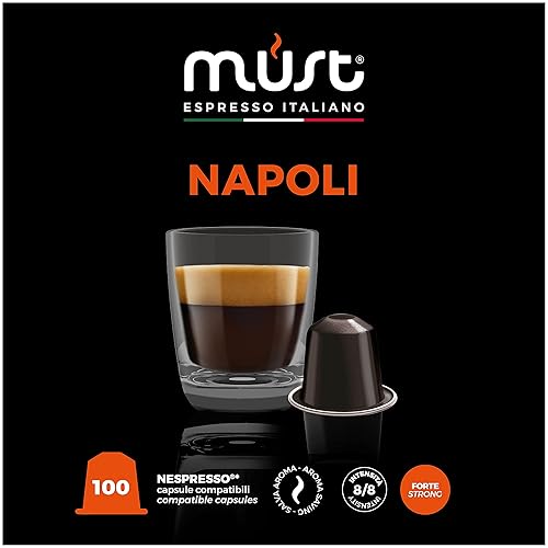 Miniatura 9 de MUST, 100 cápsulas de café en aluminio 100% reciclable, intensidad de mezcla Cremoso 68, 10 paquetes de 10 cápsulas, compatible con máquina