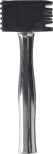 Winco Ablandador de carne de 2 caras, 4.25 x 2.75 pulgadas, aluminio, mediano