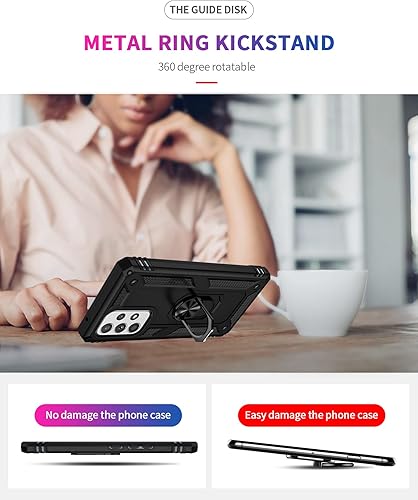 Miniatura 3 de Funda compatible con Xiaomi Poco X3 GT, compatible con Redmi Note 10 Pro (China) 5G con soporte de anillo 2 en 1, funda negra