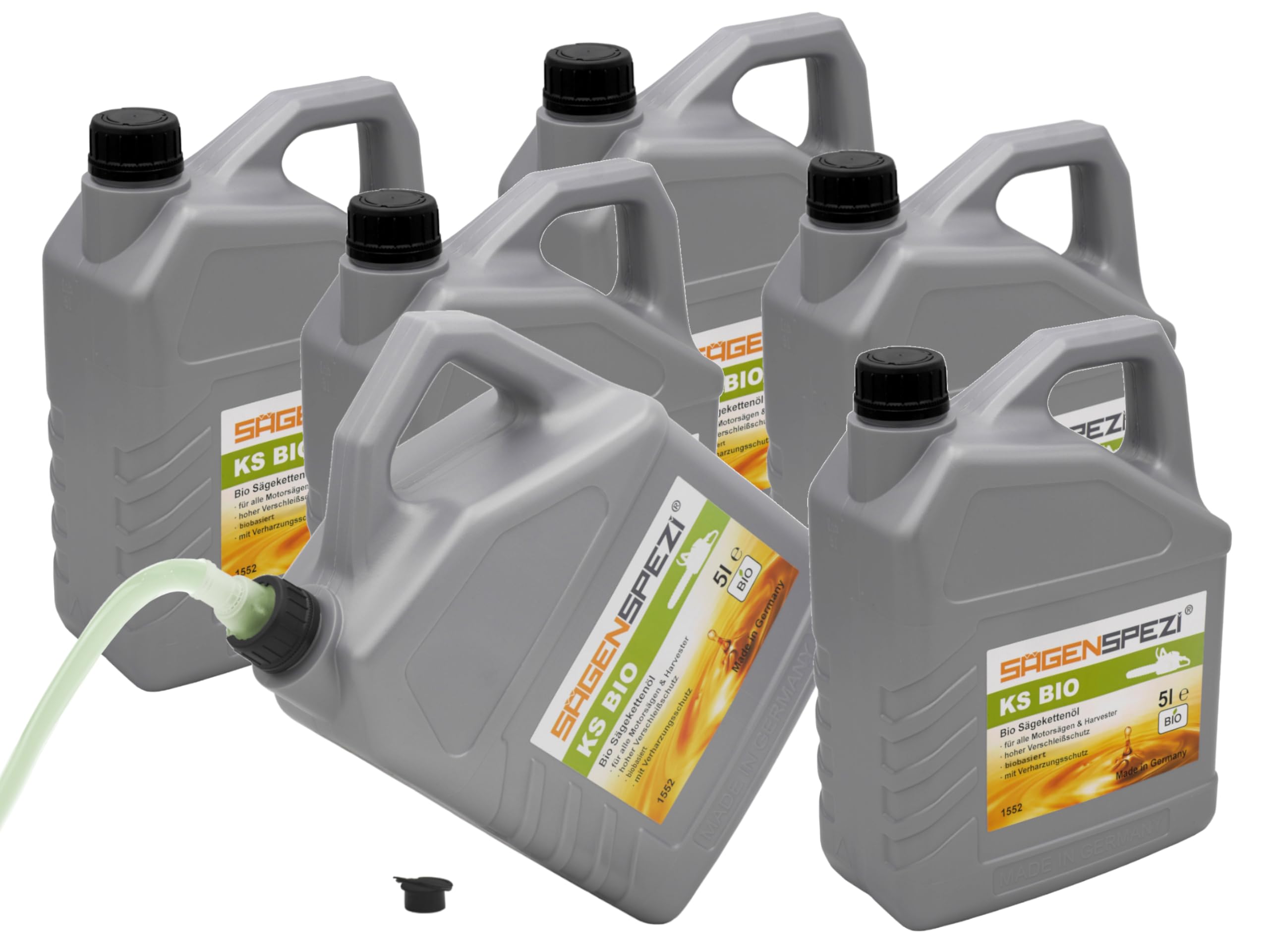 30 Liter BIO Sägenspezi Säge-Kettenöl Haftöl Bioöl für Motorsägen 6x 5 Liter (insgesamt 30L)