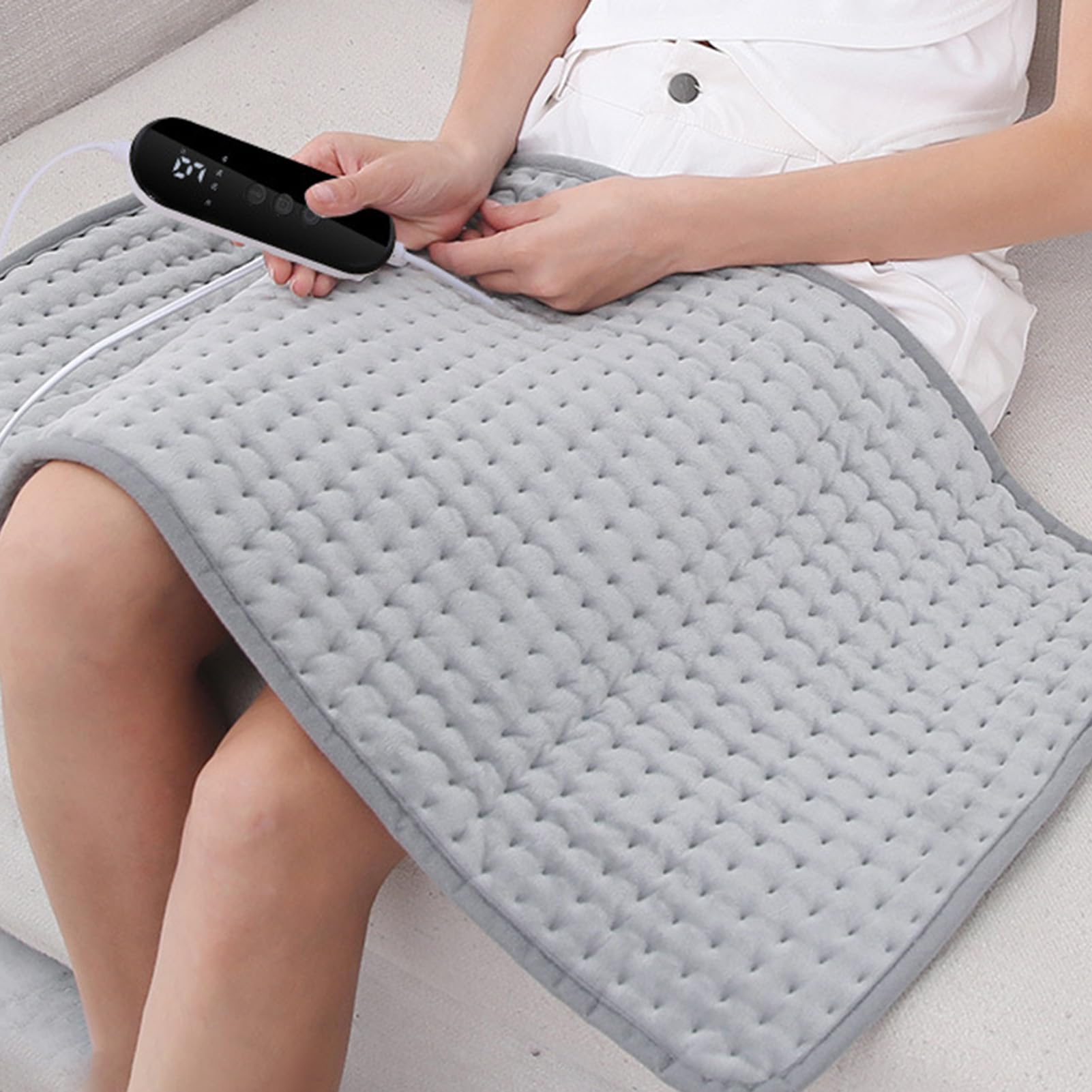 Termofori Grandi Cuscinetto Caldo 9 Temperature 30x60 cm | Cuscinetto Riscaldante Per Sedia Invernale per Sedia Ufficio Piede Collo Spalla Schiena Ginocchio Natale Compleanno Donne
