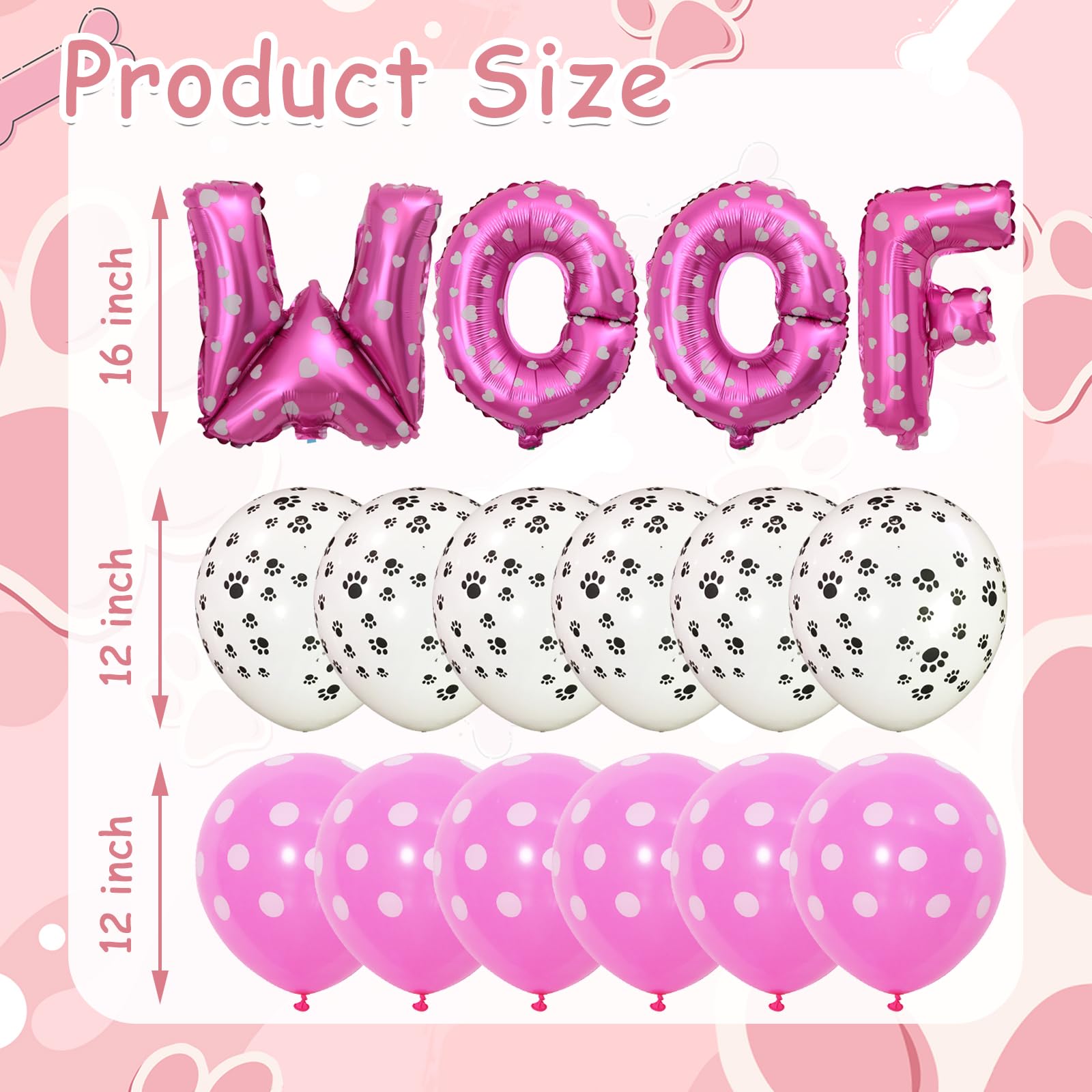 Kit Decorazioni Compleanno Cane - Bandana, Cappello, Palloncini E Striscione Rosa Per Feste - Foto 4