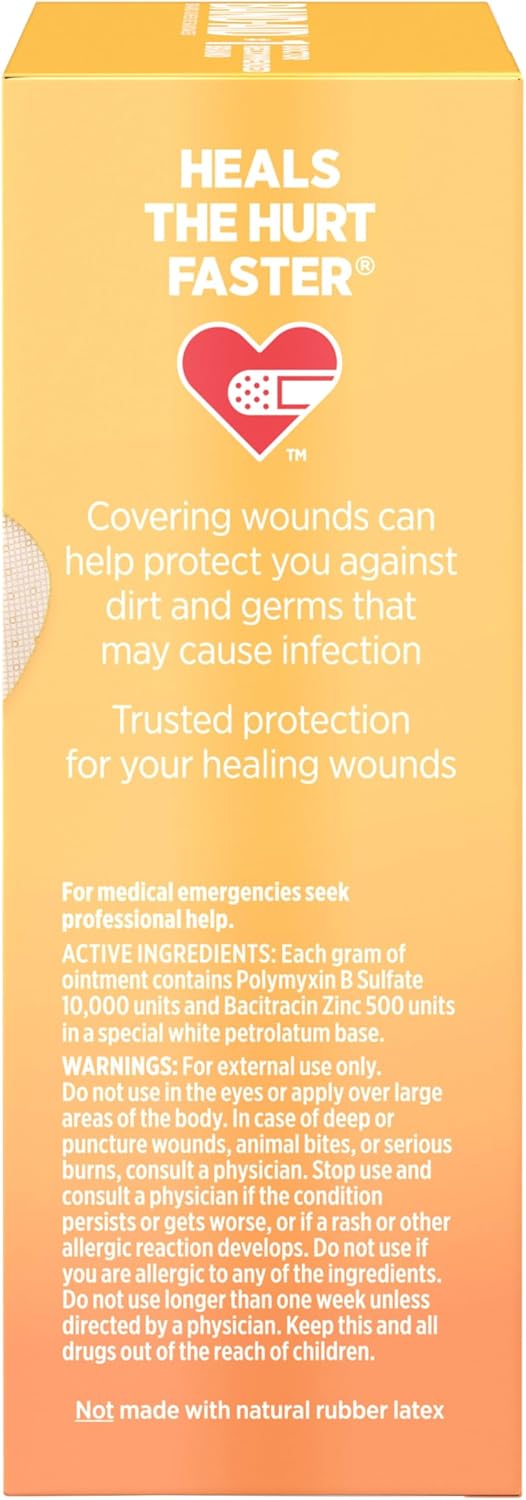 Band-Aid Brand Adhesive Bandages Infection Defense with Neosporin Antibiotic Ointment, Pack of Assorted Sizes, for Wound Care and First Aid, 20 ct