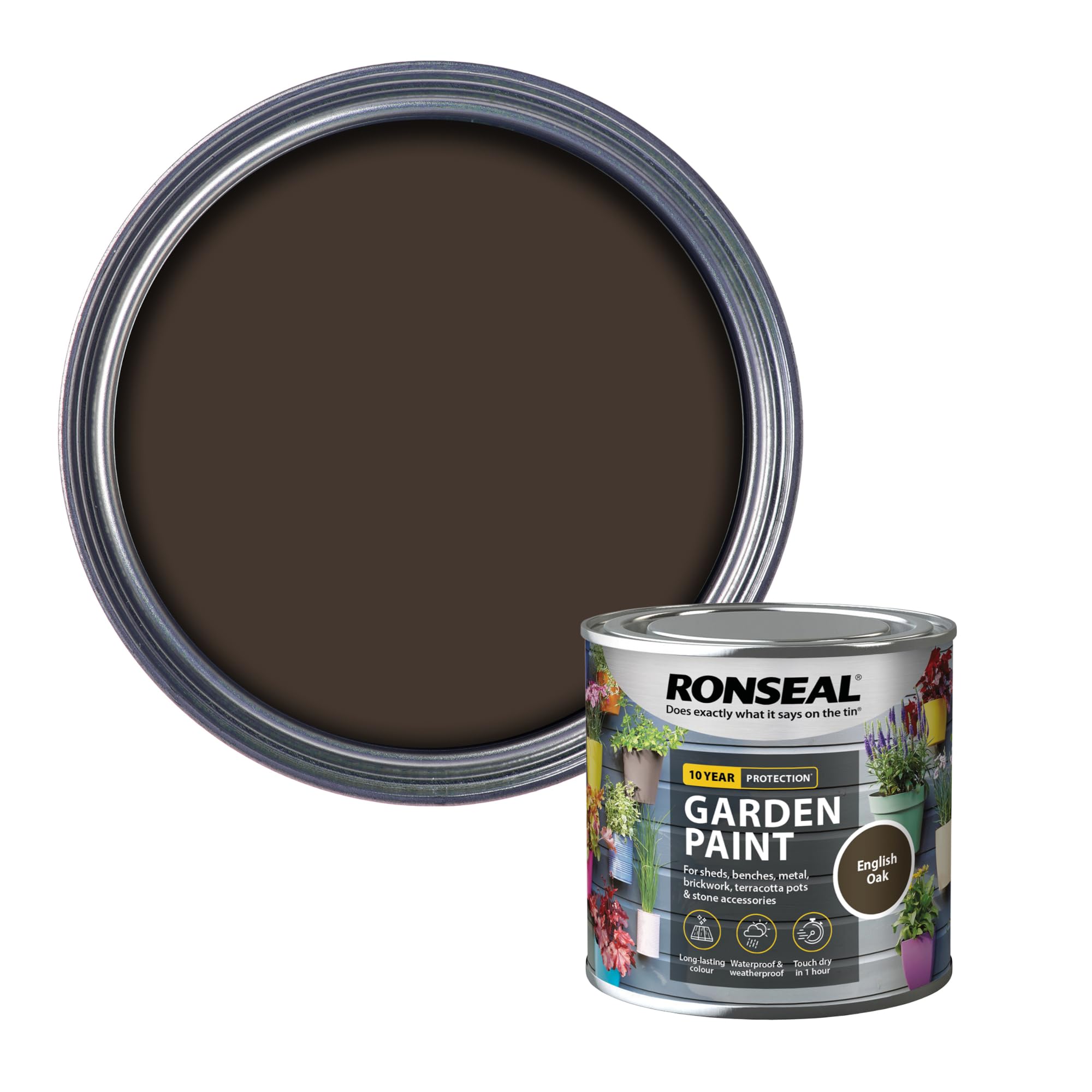 Ronseal Garden Paint - English Oak - 250ml