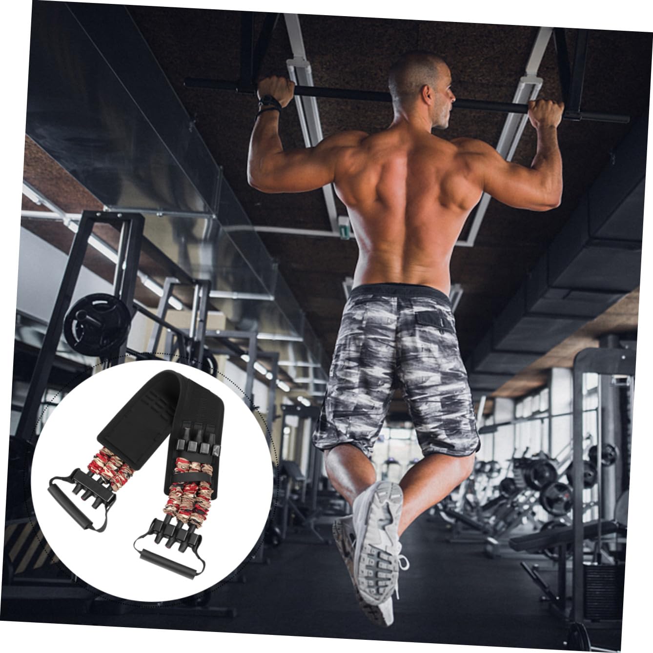 Fascia Elastica Pettorale in Nylon per Panca da Allenamento | Tirante da Distensioni e Trazioni, Leggero e Morbido, per Fitness e Forza, Uso in Esercizi di Spinta