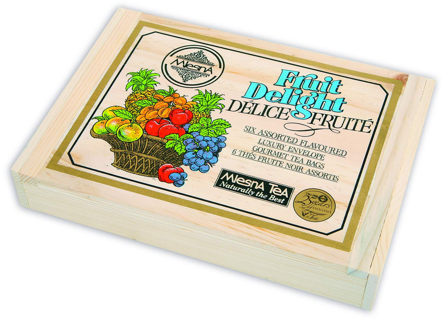 Confezione Regalo Tè Mlesna Ceylon Tea | Scatola in Legno da 30 Filtri | FRUIT DELIGHT