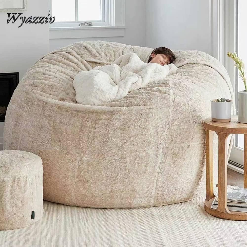 【人をダメにする】ビーズクッションソファ 合成皮革 キルティング　ホワイト Amazon.co.jp: Wyazziv （充填物なし）ビーズクッション ソファ