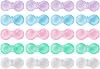 20 Pack Contact Lens Cases, Transparent Contact Cases Bulk in 5 colors, Cute Contact Lenses Case Leak-proof, Eye Contact Case for Home and Travel