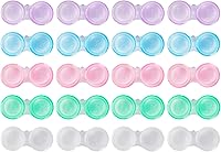 KAOPET 20 Pack Leak-Proof Contact Lens Cases - Transparent Bulk in 5 Colors, Cute Portable Eye Cases for Travel & Home