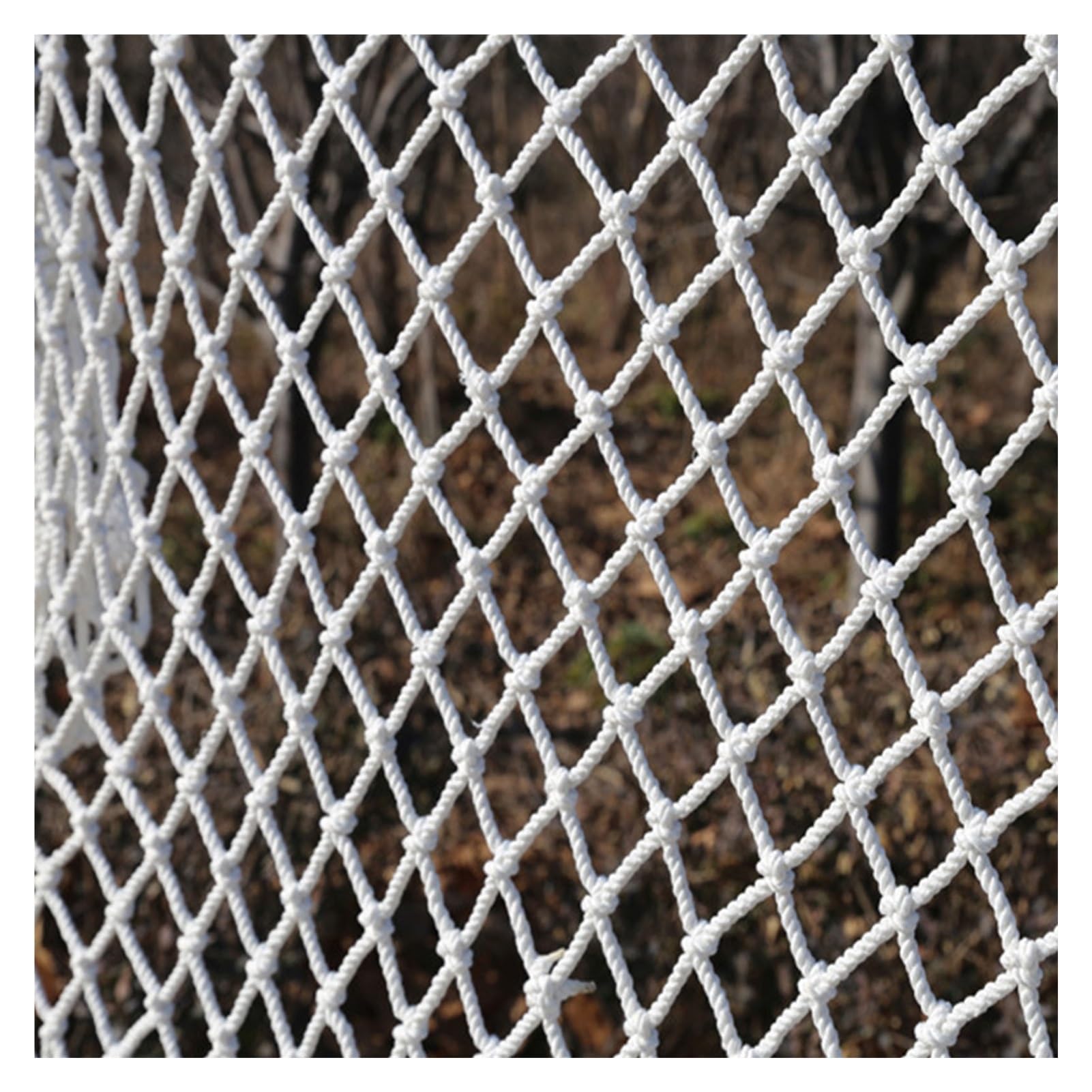 VagxTbs Climbing Cargo Net For Kids Outdoor Balcony Safety Net Rope Netting Playground Climbing Net Stairway Railing White Nylon Rope Net Safety Rope Net For Kids(6X7m)