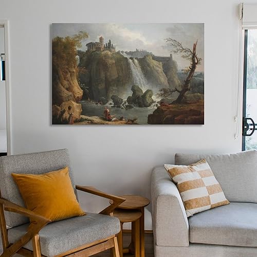 Miniatura 6 de Póster estético de las cataratas de Tivoli Marius Hubert Robert Painter para habitación, arte impreso, pintura de pared, pósteres en lienzo, regalos