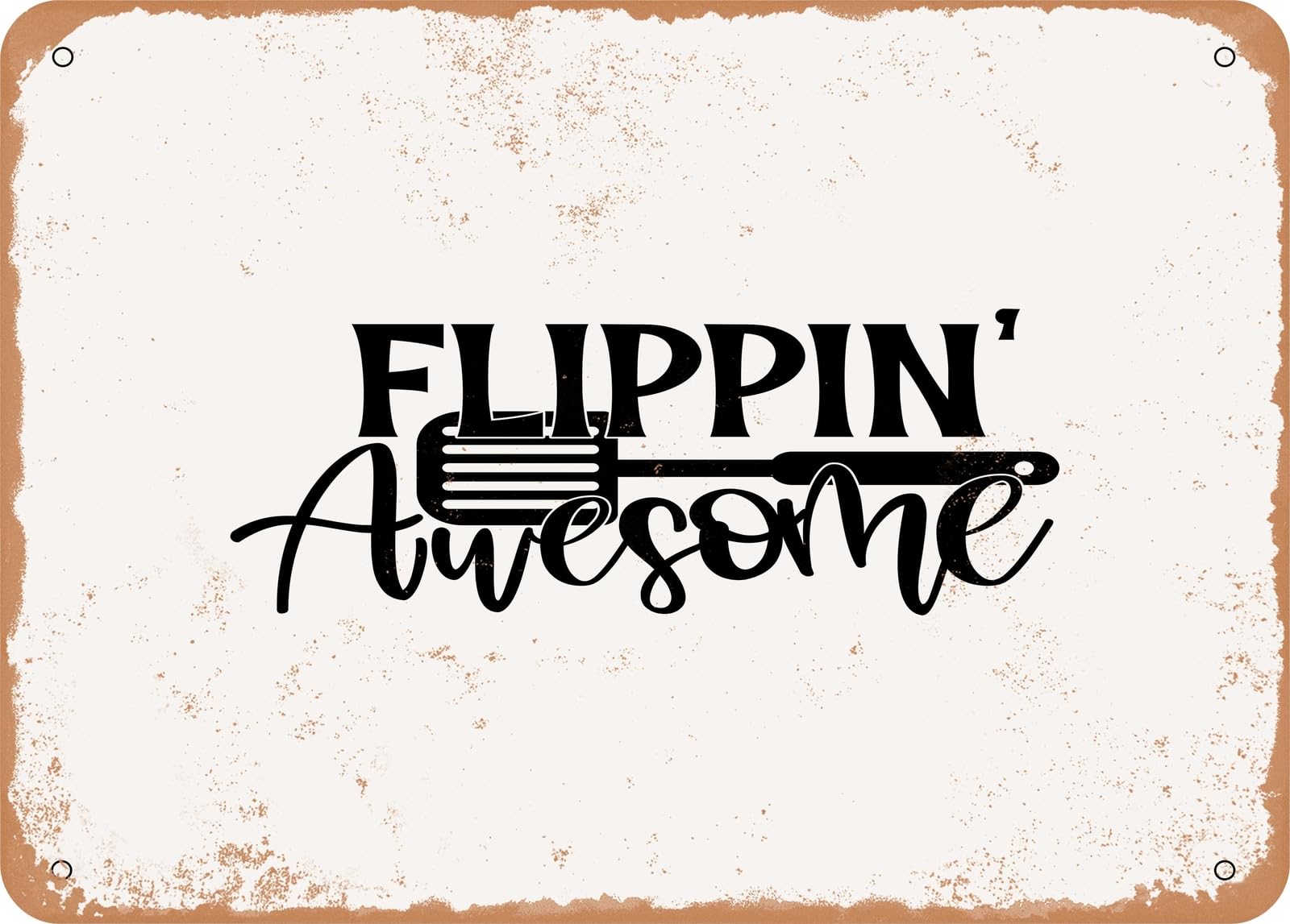 Metal Sign - Flippin Awesome - 2 - Vintage Look Sign home decor