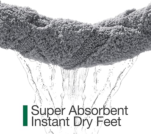 Miniatura 5 de LUMI Tapetes de baño para baño, antideslizante, absorbente, suave, esponjoso, lavable, a rayas, ideal para piso, bañera de ducha, entrada, 17 x 30