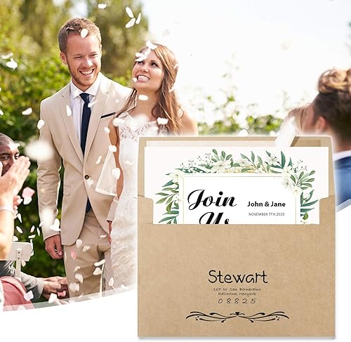 Miniatura 4 de Sobres de invitación de 5 x 7 pulgadas, paquete de 500 sobres de papel kraft marrón imprimibles Ohuhu A7 para tarjetas de 5 x 7 pulgadas, tarjetas