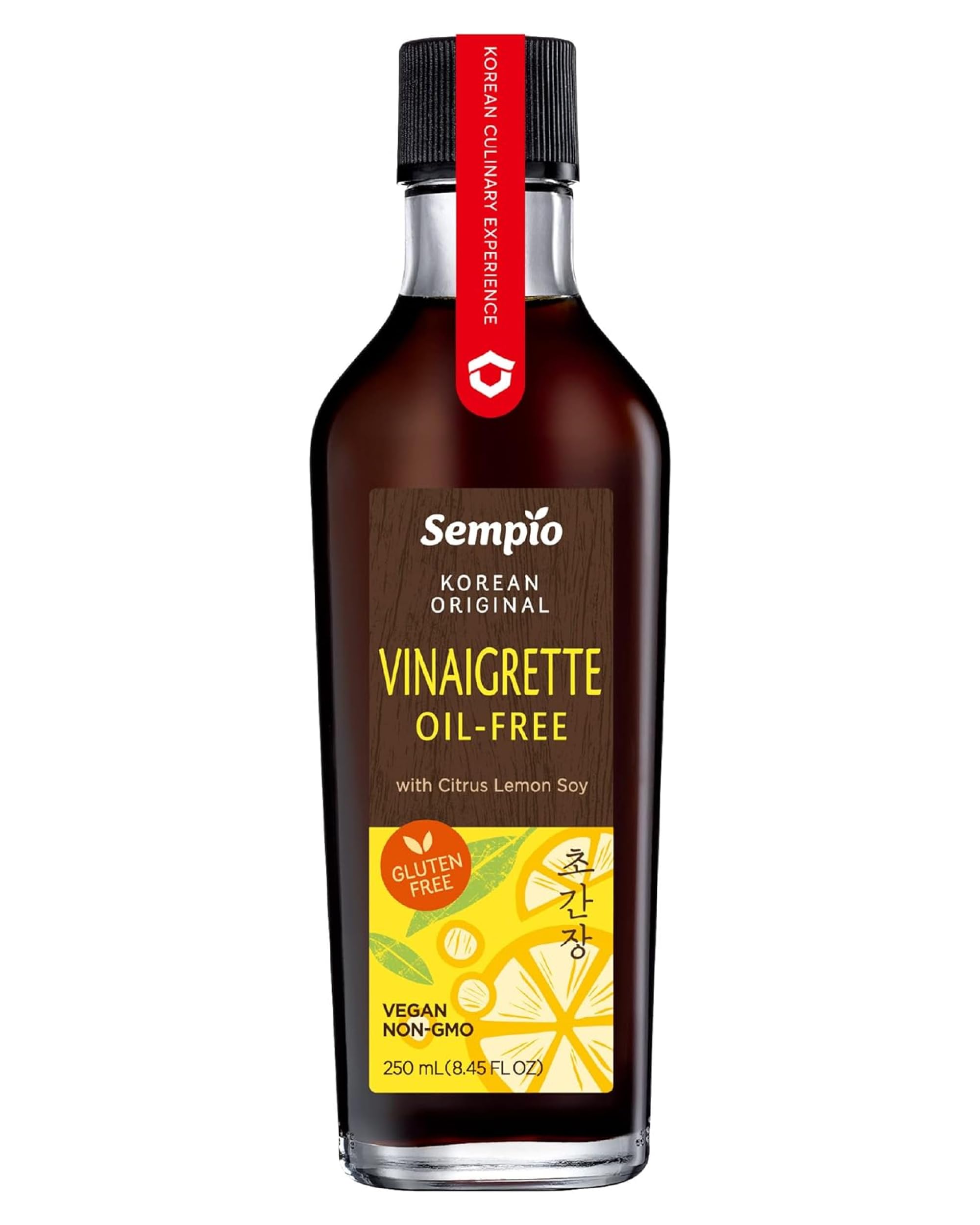SEMPIO Vinagreta sin Aceite Sempio con Limón Cítrico de Soja - Aderezo Versátil y Picante para Ensaladas, Mojar y Más Auténtica Salsa Coreana Vegana, No Transgénica, Reducida en Sal - 1 x 250 ml