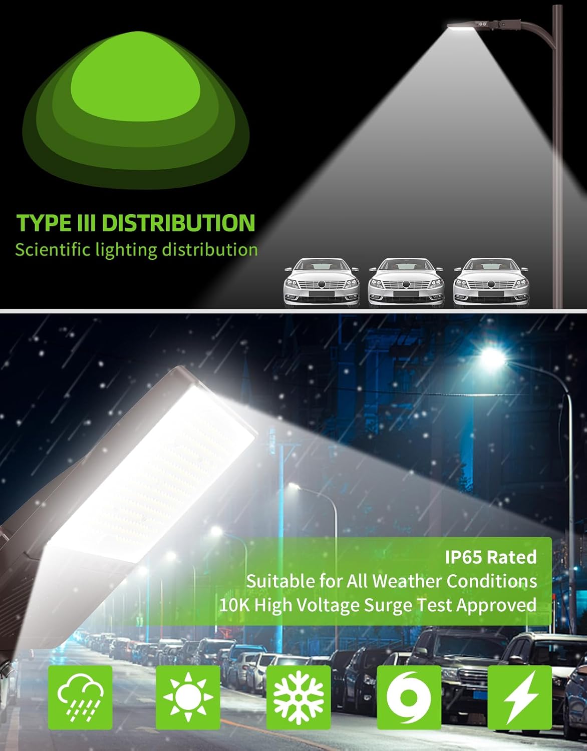 480V 150W LED Parking Lot Light ETL Listed Commercial 22500LM LED Shoebox Pole Flood Lights 5000K IP65 Outdoor Area Sport Court Street Road Lighting AC277-480V Slip Fit Mount