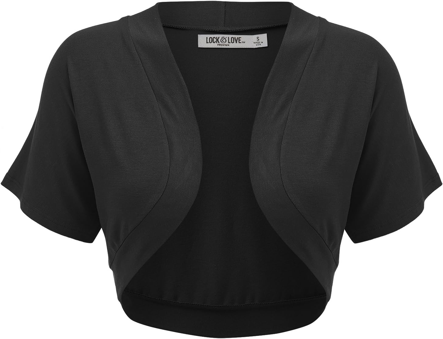 Women's Versatile Open Front Lightweight Short Sleeve Bolero Shrug