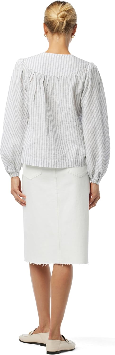 Joe's Womens The Joplin High Rise Knee Length Denim Skirt with Front Slit - Image 7