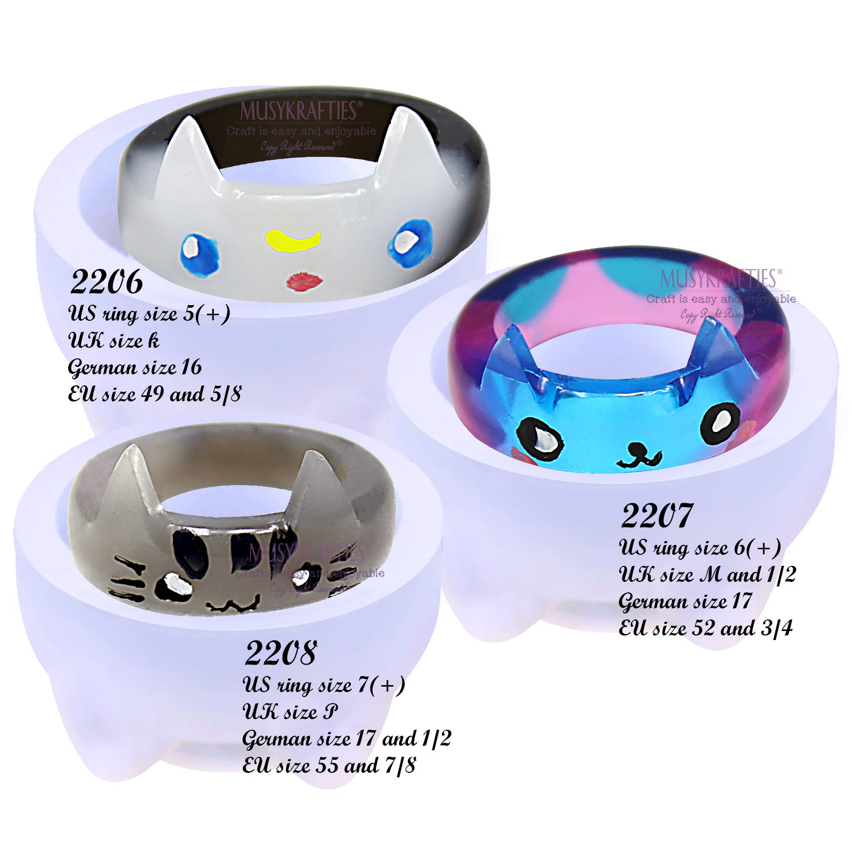 Musykrafties Stampo In Silicone Per Resina, Forma Di Cubo, Dimensioni Assortite, Confezione Da 5, Per Creare Gioielli, Sapone, Fermacarte E Torte - 3