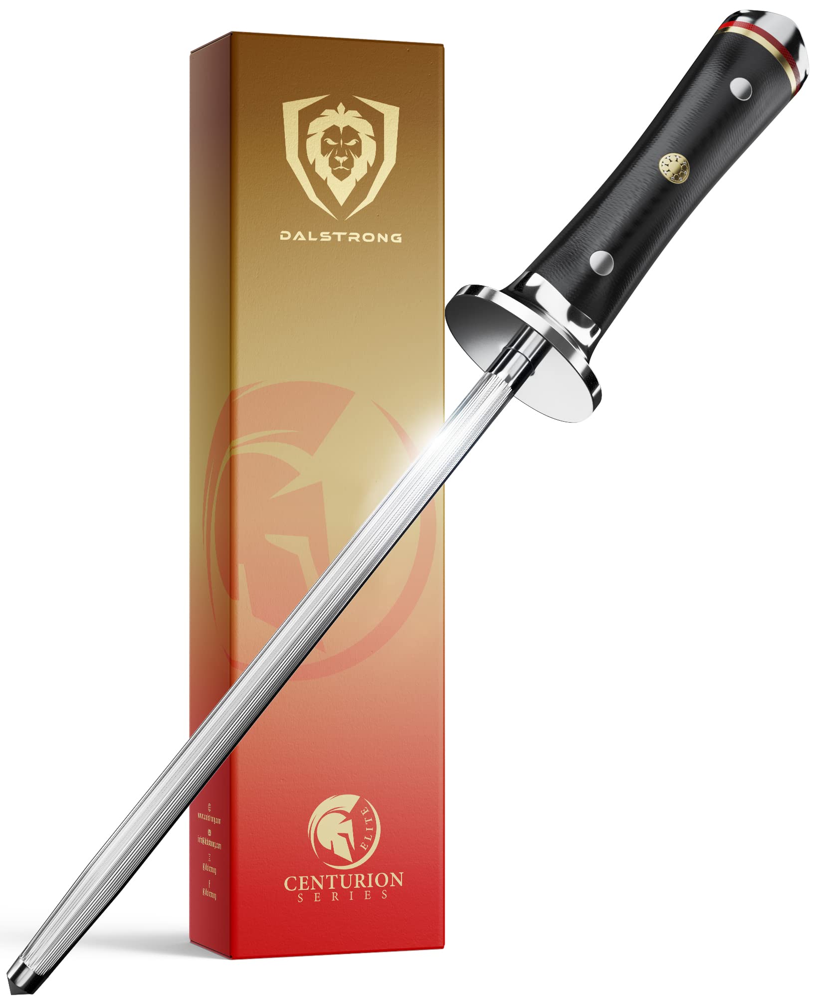 DALSTRONGHoning Steel - 8" (20 cm) - Centurion Series - Swedish 14C28N High - Carbon Stainless Steel - G10 Handle - w/Sheath