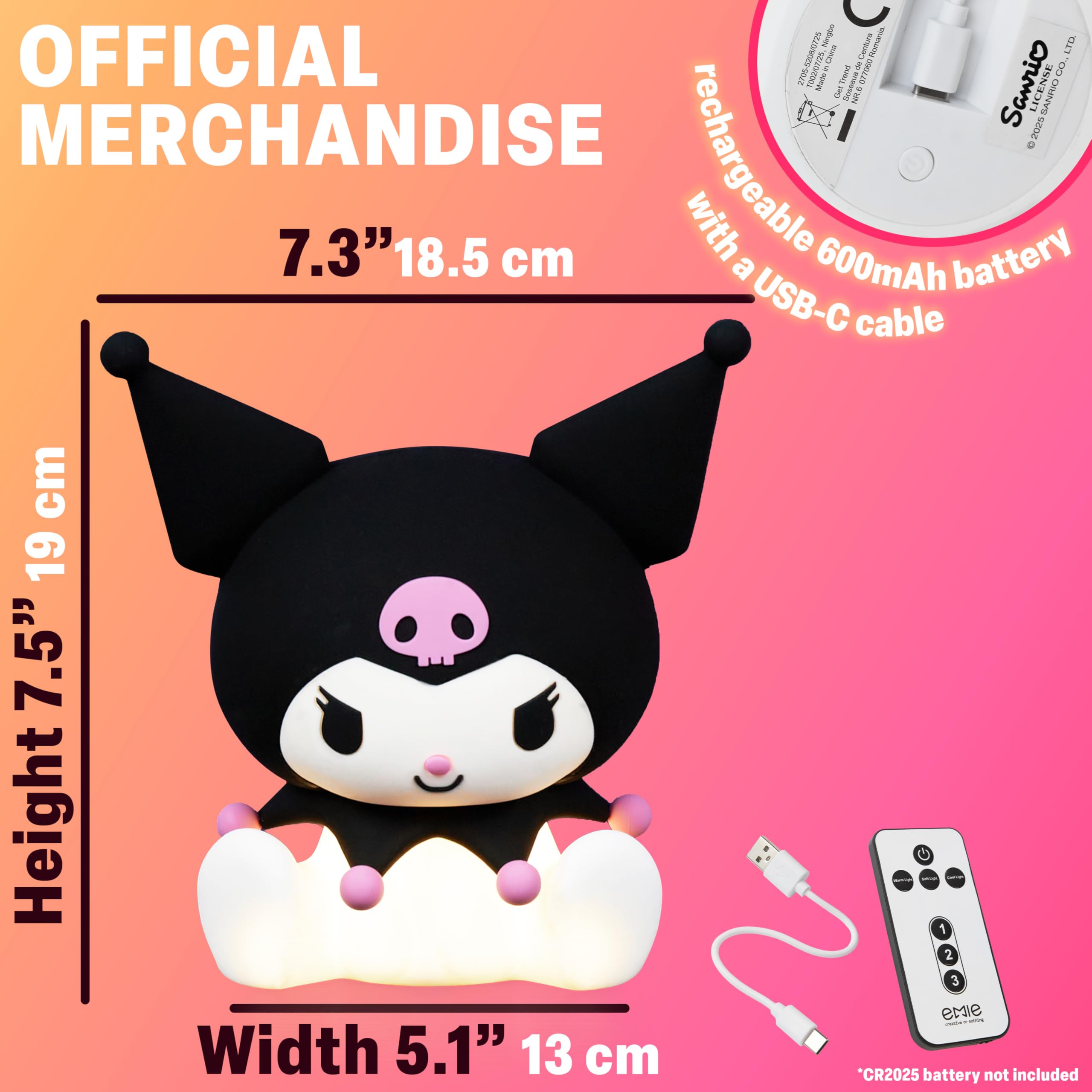 Get Trend Hello Kitty Sanrio Silicone Night Light for Girls, Teens