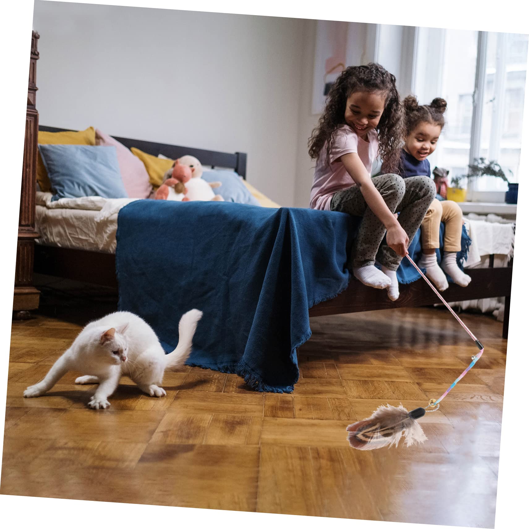 VANZACK 30stücke Teiliges Interaktive Katzenspielzeuge Mit Federn Und Schmetterlingen Ersatzköpfe Für Katzenangel Fördert Spiel Und Für Katzen Und Kätzchen
