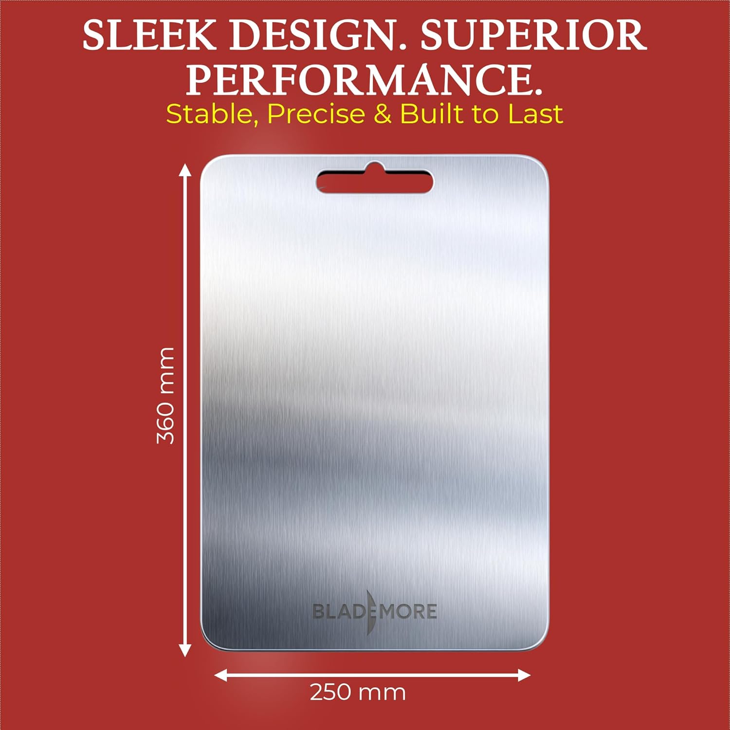 Titanium Cutting Board for Kitchen, 100% Pure Titanium, Double-Sided Non-Toxic Chopping Board, Durable & Rust-Resistant, Easy to Clean for Meat, Vegetables & Fruit Size 14" × 9.8"