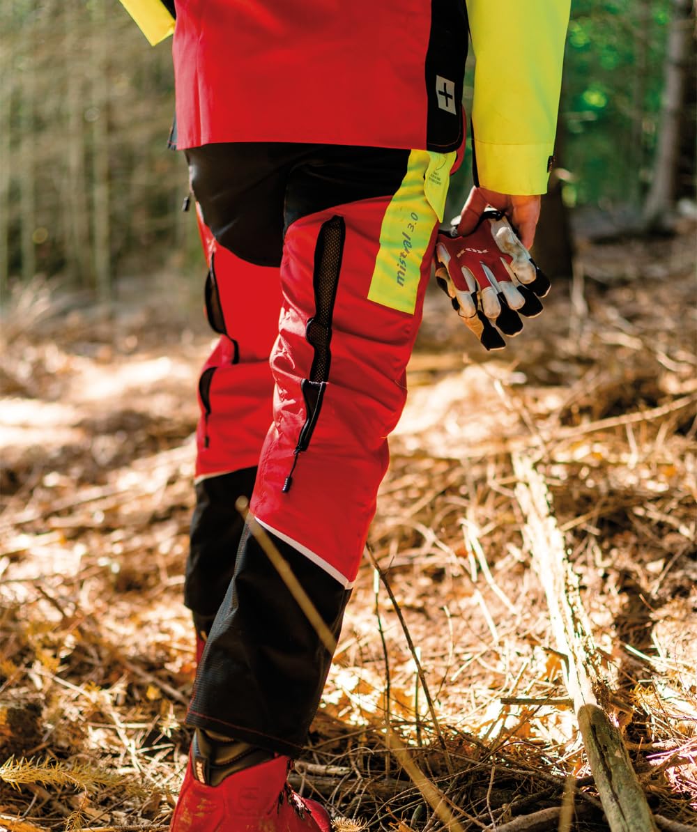 KOX Schnittschutzhose Mistral 3.0 Rot/Gelb Größe 98 | Typ A