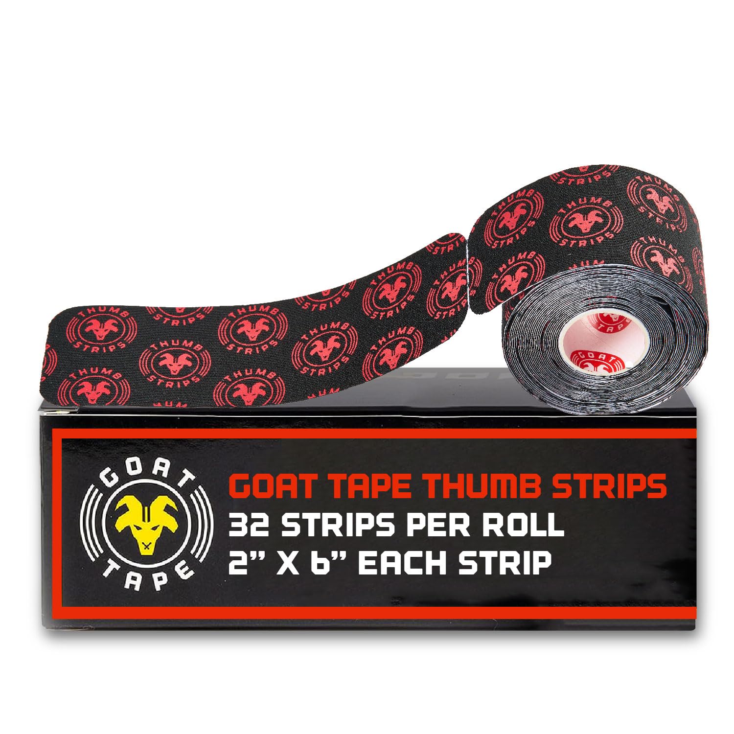 Thumb Strips Pre Cut Athletic Tape for Fingers - Black 2