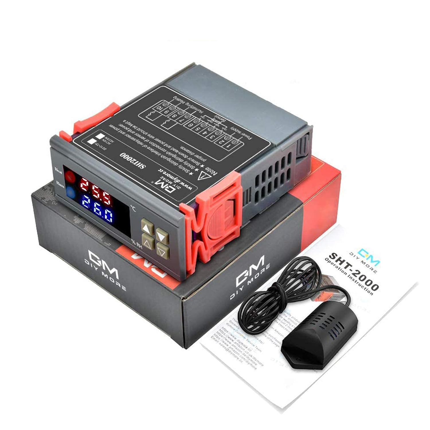 diymore Digital Temperature Controller Temperature Humidity Controller,Thermostat AC 110V-230V 10A Digital LED Display Multifunction Thermometer Hygrometer Heated Blanket Queen Thermostat Controller diymore Digital Temperature Controller Temperature Humidity Controller,Thermostat AC 110V-230V 10A Digital LED Display Multifunction Thermometer Hygrometer Heated Blanket Queen Thermostat Controller