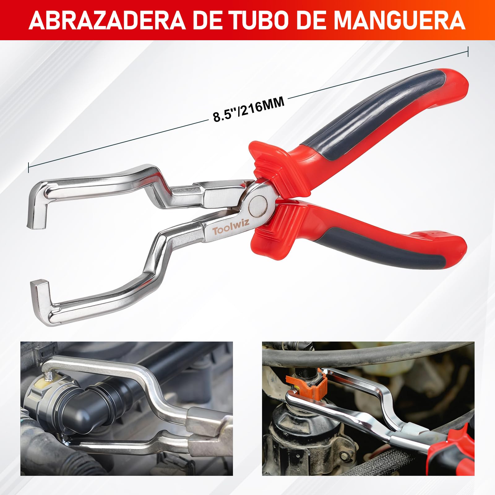 Toolwiz Juego de 6 alicates de línea de combustible, alicates de abrazadera de manguera, herramienta de extracción de panel, alicates de extracción de manguera, alicates de pasador de empuje de 30