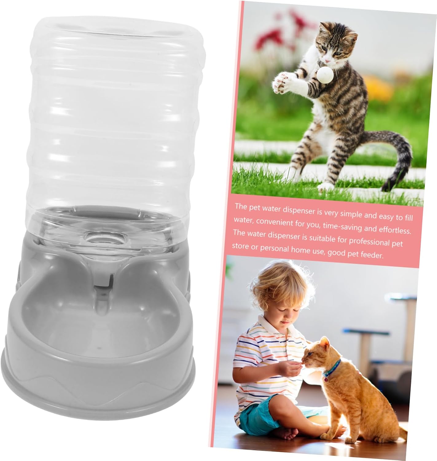 Toyvian Automatic Cat Water Dispenser Pet Feeder for Cats and Comfortable Touch Elegant Style for Home Use