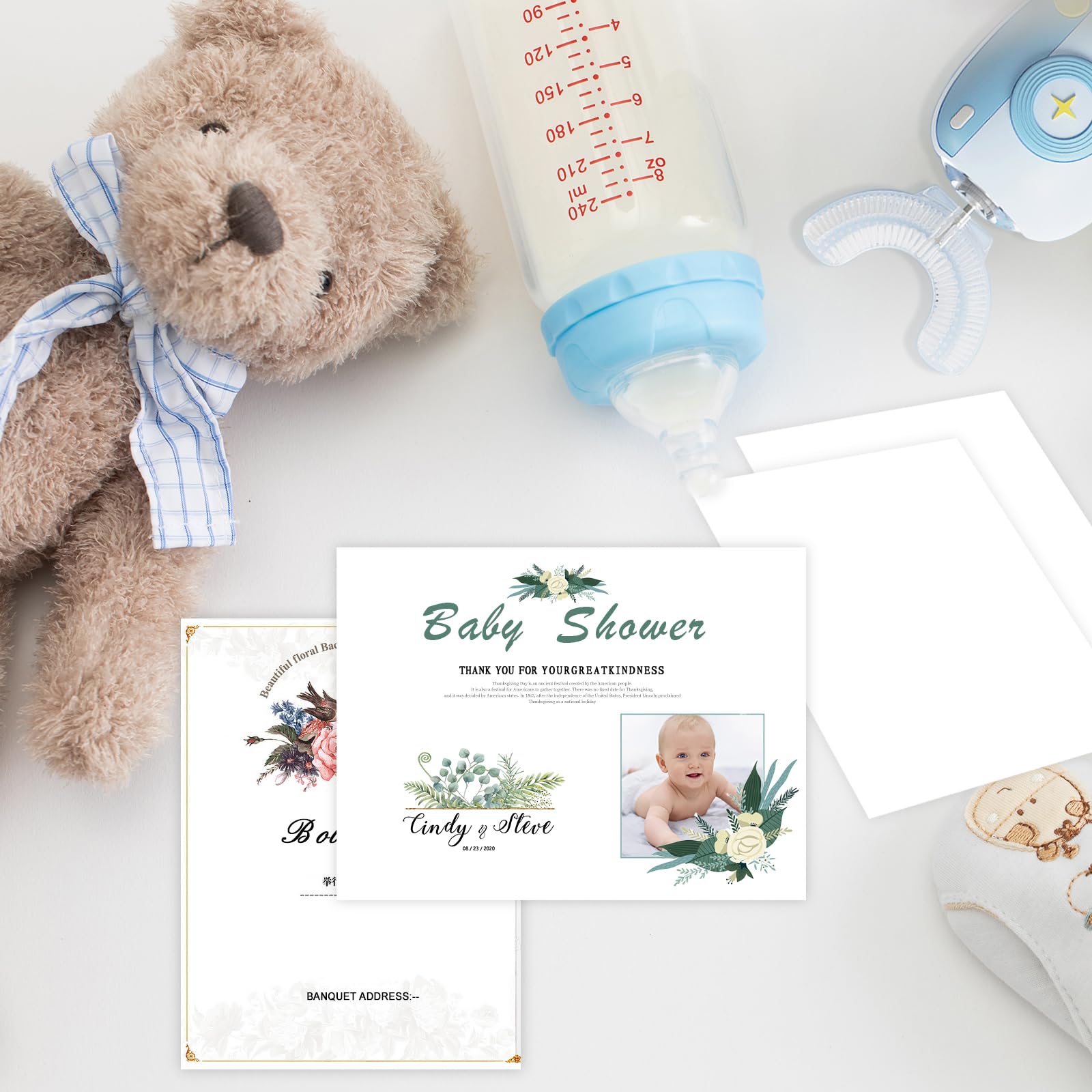 Goefun - Paquete de 300 cartulinas blancas en blanco de 5 x 7 pulgadas de grosor, tarjetas planas de 80 libras, papel de impresora para invitaciones, postales, fotos, fabricación de tarjetas de