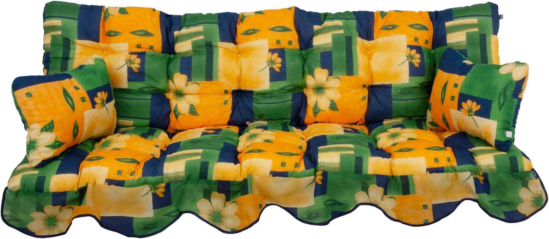 Adlatus-Kühnemuth Polsterauflage Für Hollywoodschaukel 180x50cm - Grüne Flockenauflage 10-12cm