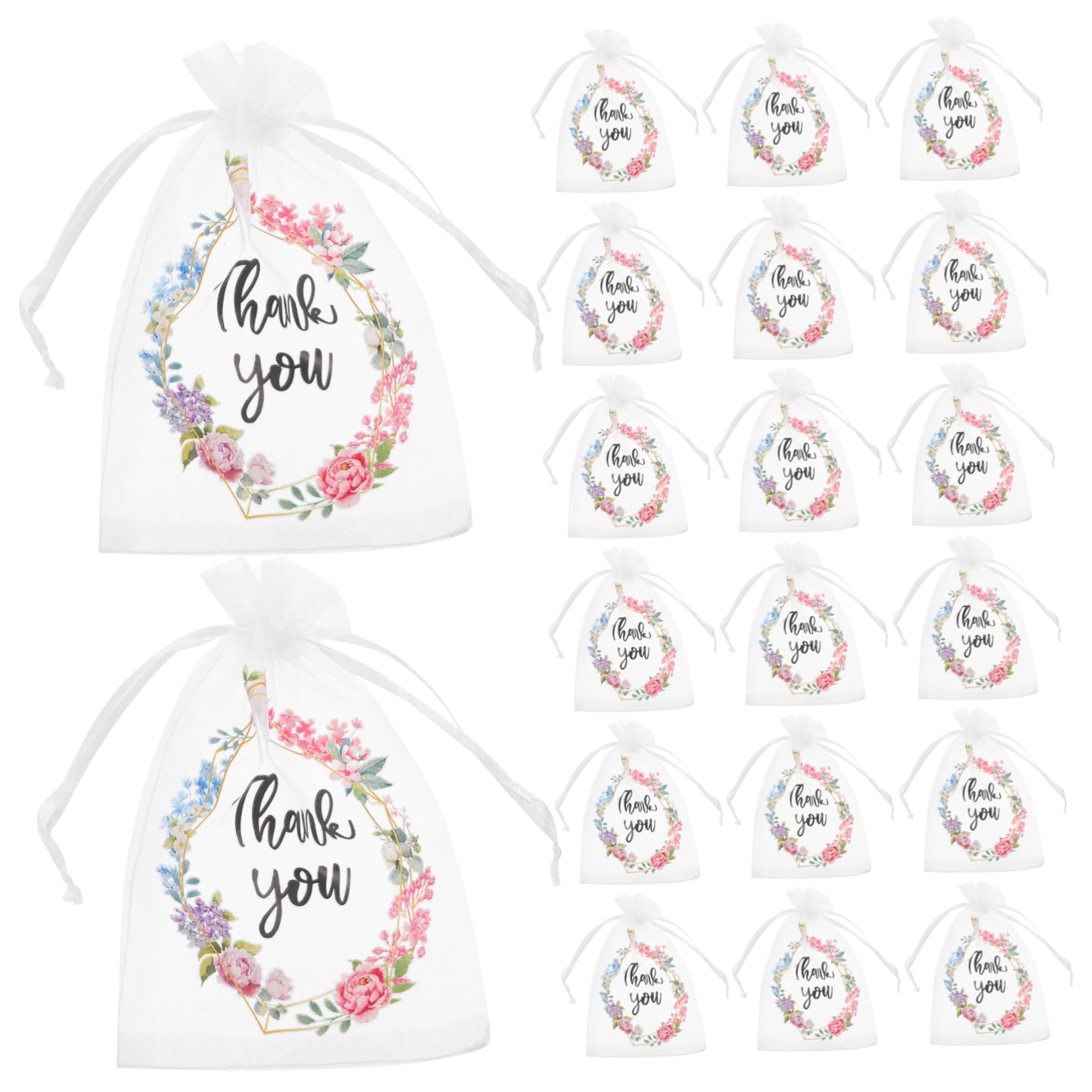 FOMIYES 3 Set Di Robusti Sacchetti in Organza Trasparente Con Coulisse Per Gioielli Piccoli Sacchetti Ideali Per Bomboniere E Decorazioni Per Matrimoni 50 Pezzi*3