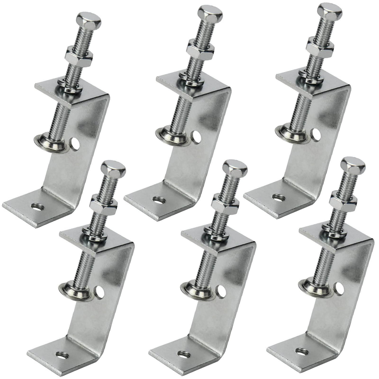 Pince En C Acier Inox MplehDa Ydable, Serre-Joints C, Pince En C Fixation En C Ouvertures De Mâchoires Réglables Fixation Outils Pour Travail Bois Bricolage, Soudage, L'Ébénisterie, Réparation Argenté Pince Fixation Bois
