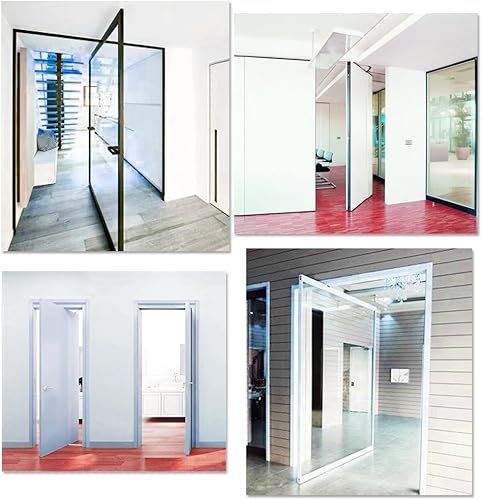 Miniatura 4 de Alise Bisagra giratoria de 4 pulgadas de longitud, bisagra de pivote de puerta de 360 grados, bisagras de eje inferior, acero inoxidable, acabado