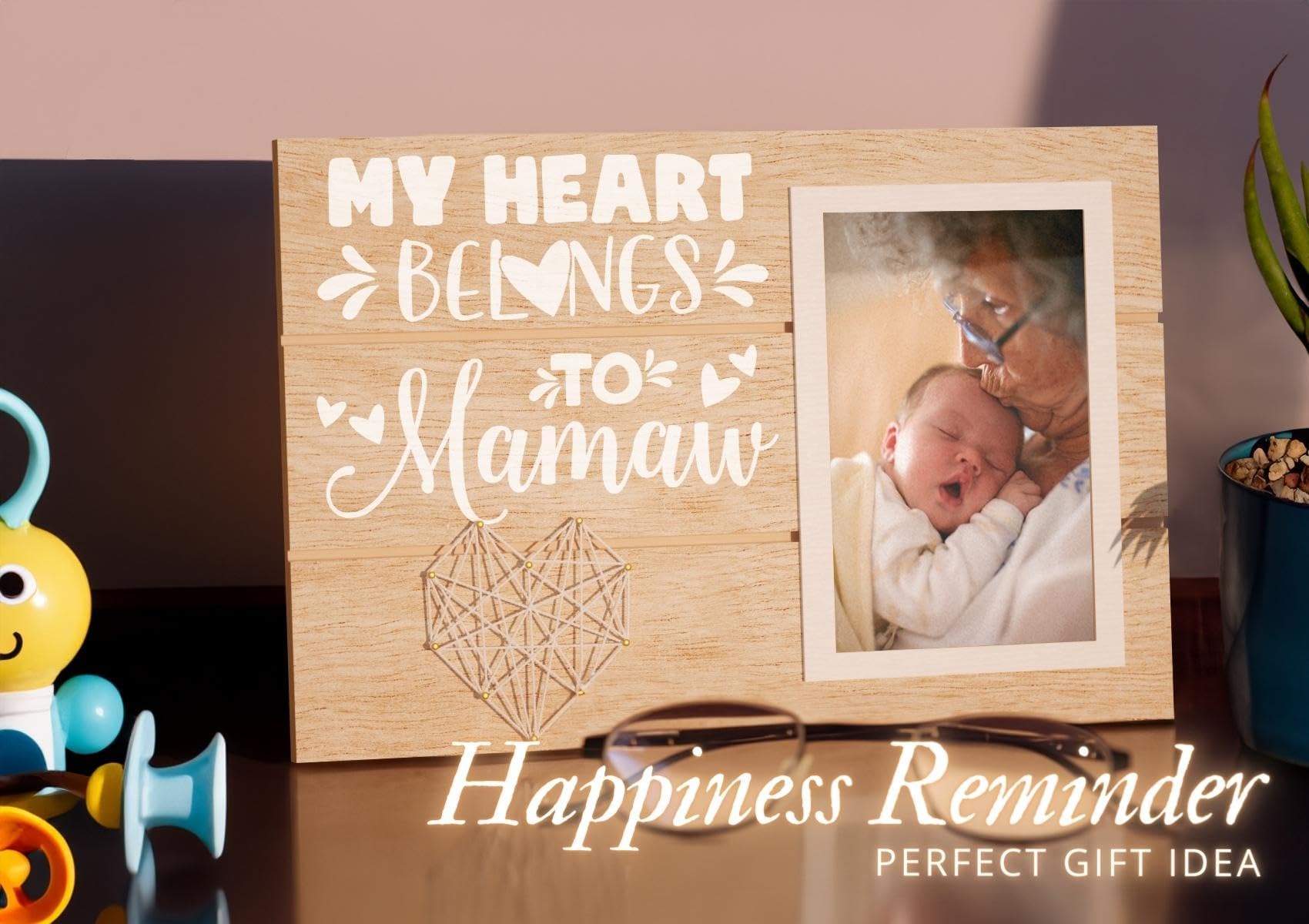 "Mamaw" Necklace For Grandma - Stainless Steel, Engraved Disc, 18" + 2" Extender, Gift Box - View #4
