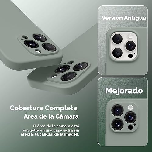 Miniatura 5 de Funda magnética para iPhone 15 Pro, compatible con MagSafe, [protección completa de la cámara][protector de pantalla] funda protectora de silicona a
