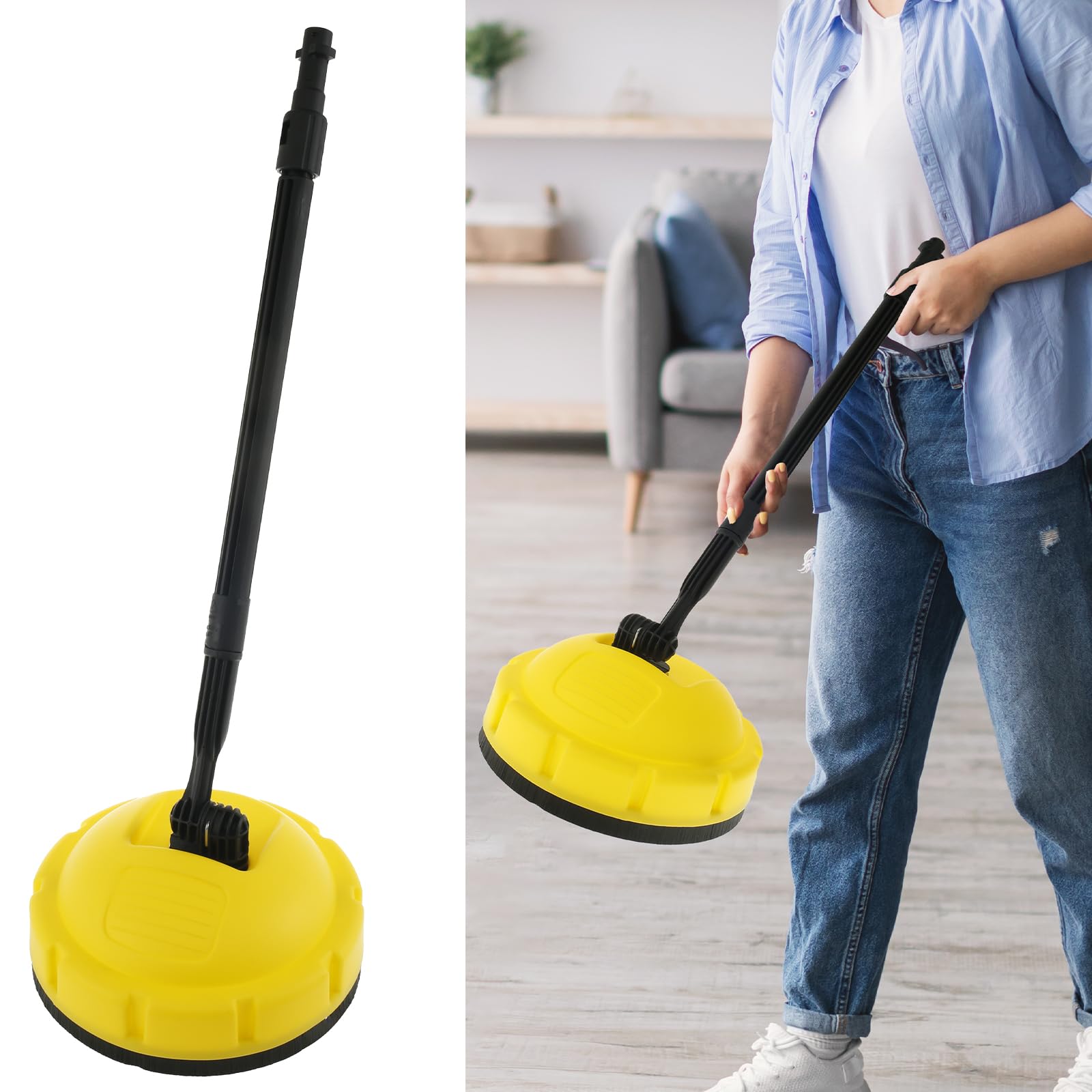 High Pressure Surface Patio Cleaner, 70cm Pressure Washer Brush with Handle Rotary Surface Cleaner Practical Pressure Washer Surface Cleaner Multifunctional Power Washer Scrubber for Car Patio