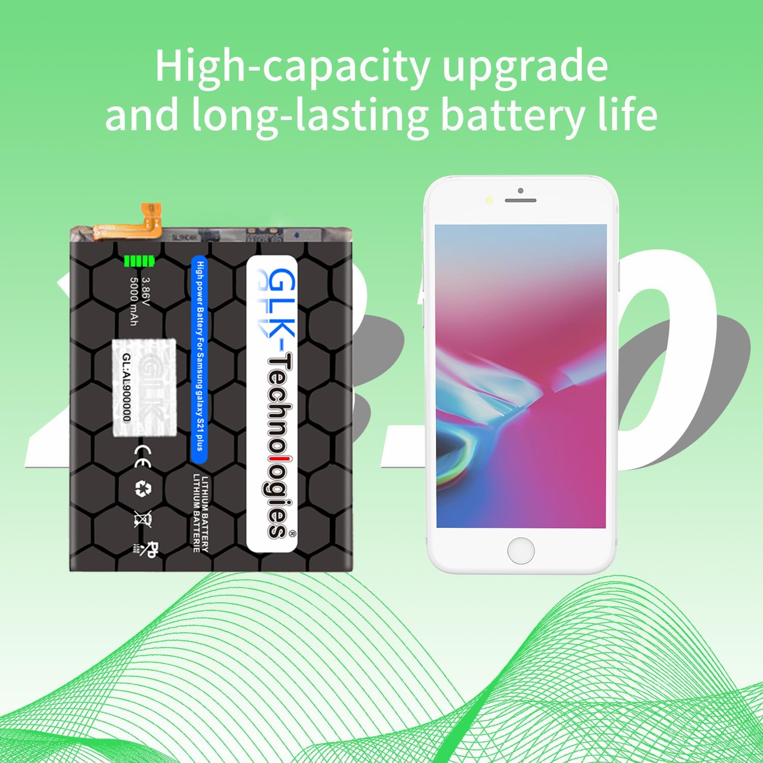 GLK-Technologies® High Power Ersatzakku kompatibel mit Samsung Galaxy S21 Plus G996B EB-BG996ABY Battery accu 5000mAh Akku inkl. Profi Werkzeug Set Kit NUE 2026 BJ