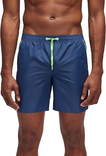 SUNDEK Mens Elastic Waist Boardshort, Swim Trunks 16" Length 7.5" Inseam